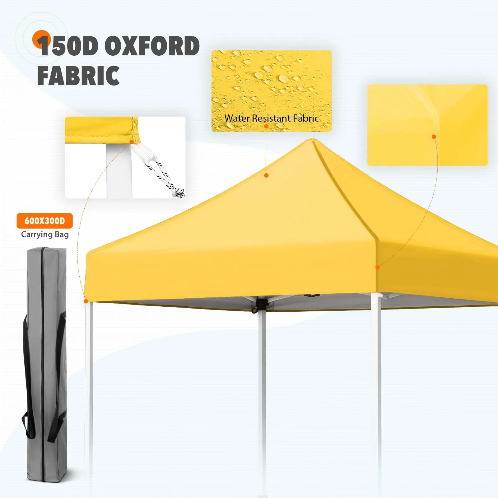 EAGLE PEAK 5x5 Pop up Canopy Tent Instant Outdoor Canopy Easy Set - up Straight Leg Folding Shelter（blue）