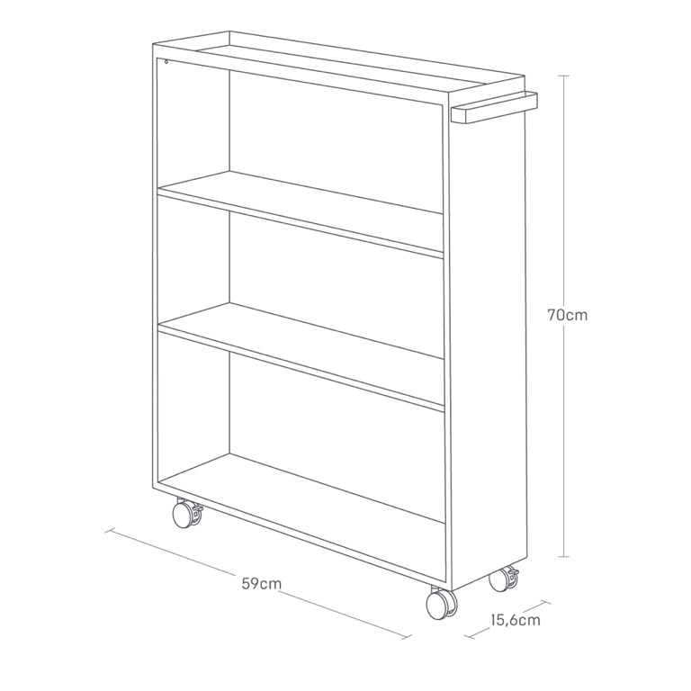Yamazaki Boekenkast   Boekentrolley - Tower - Zwart