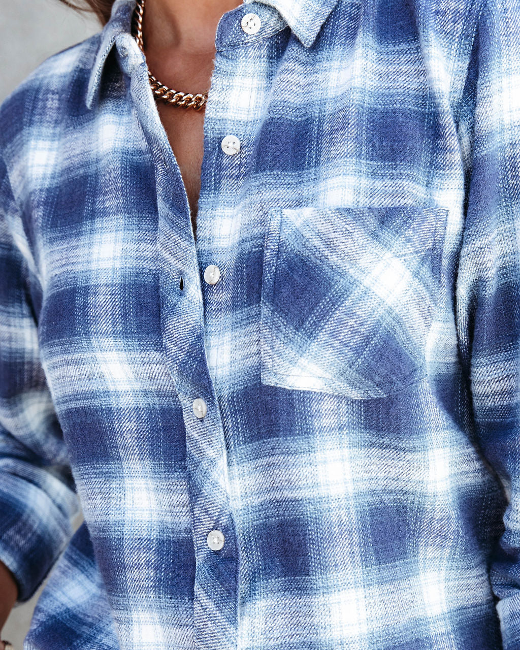 Talk Plaid To Me Button Down Top - Se7enfashion