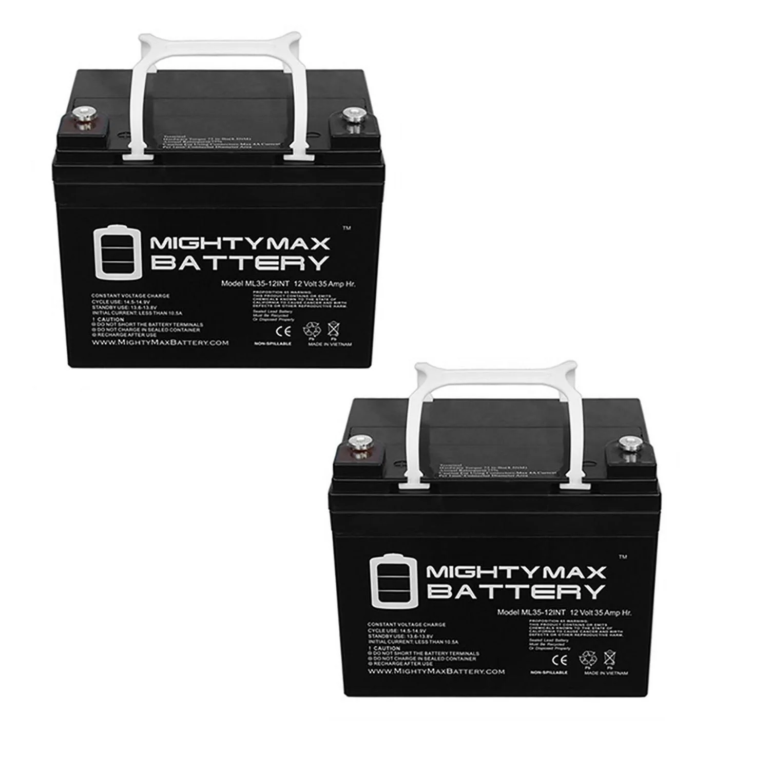 12V 35AH SLA INT Battery Replacement for Apex APX12 - 35 - 2 Pack