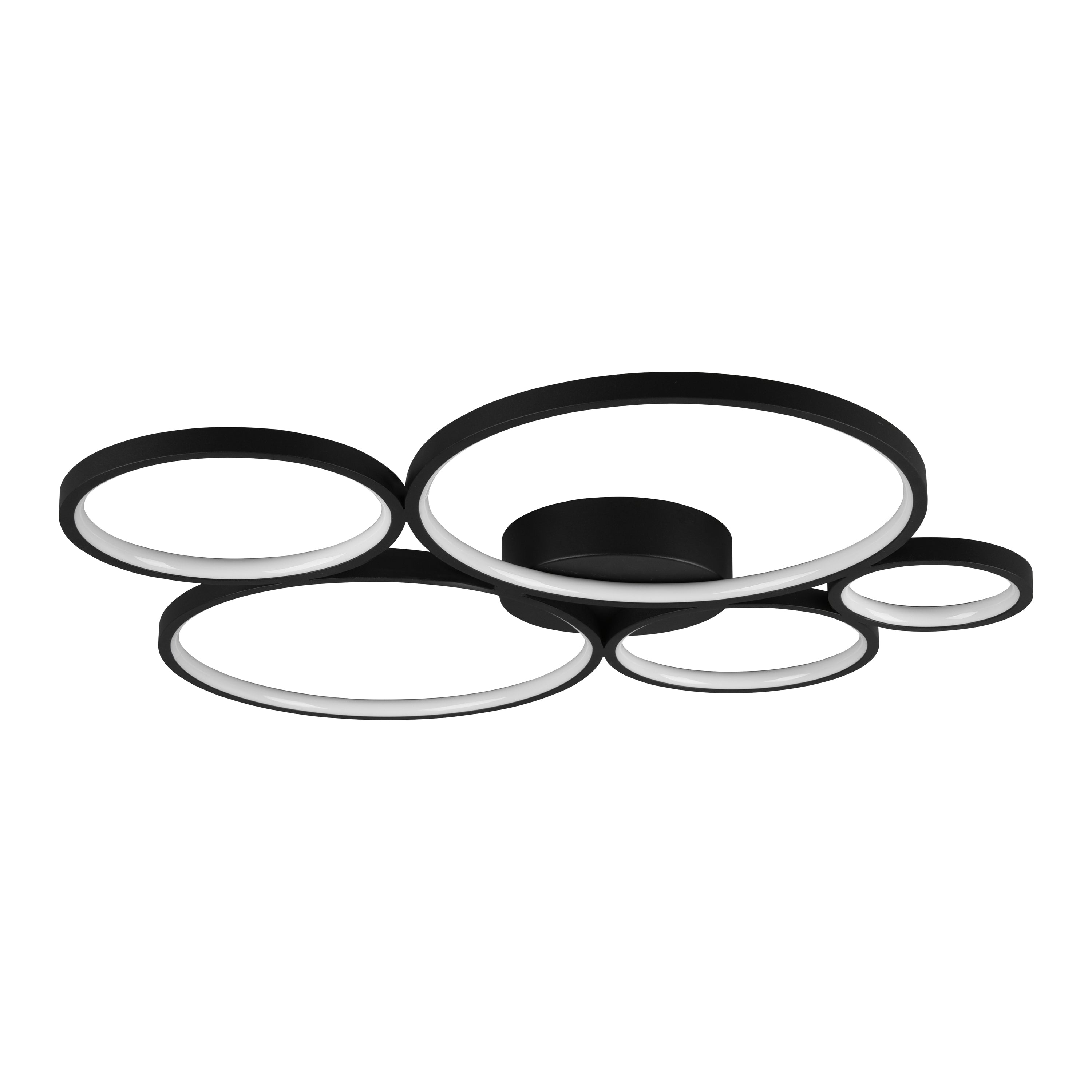 Trio Rondo Plafonnière - Mat zwart