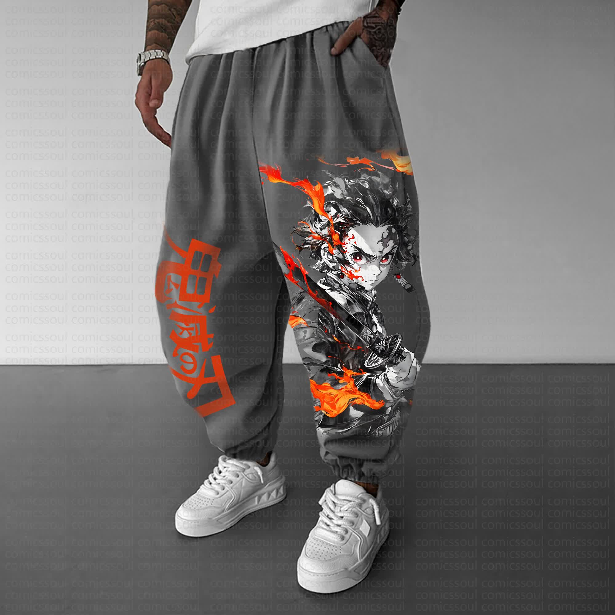 Unisex Anime Inspired Vintage Pants丨Comicssoul