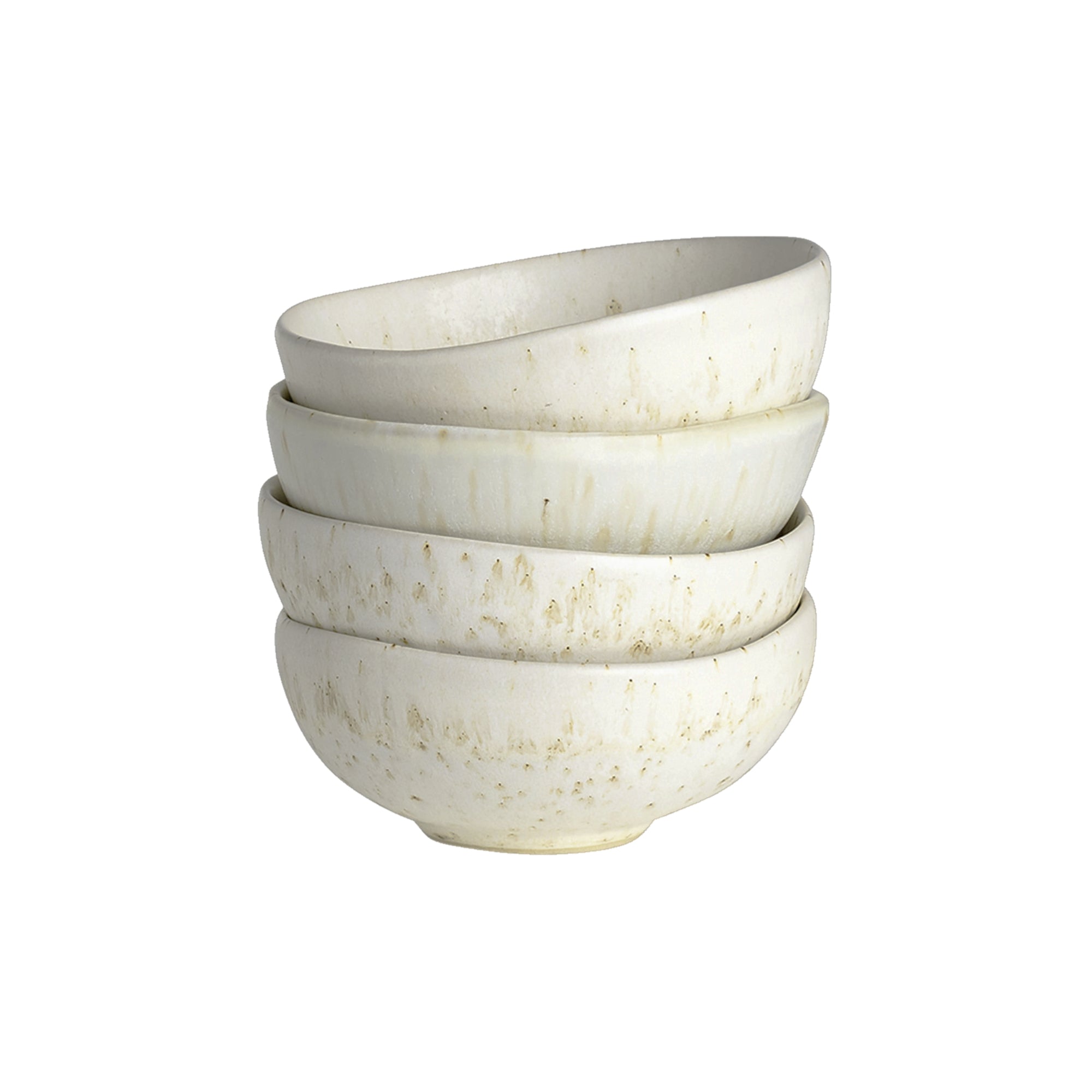 Blokker Mixed Ceramics Kommen 4st. - Ø 11 cm - Crème