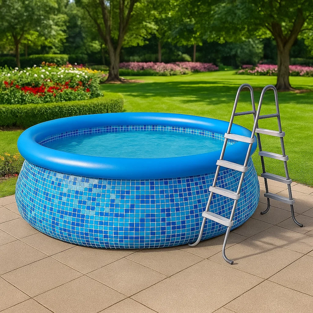 Piscina desmontable 300x300x76, redonda, color azul, con purificador zkplCQvB21WN