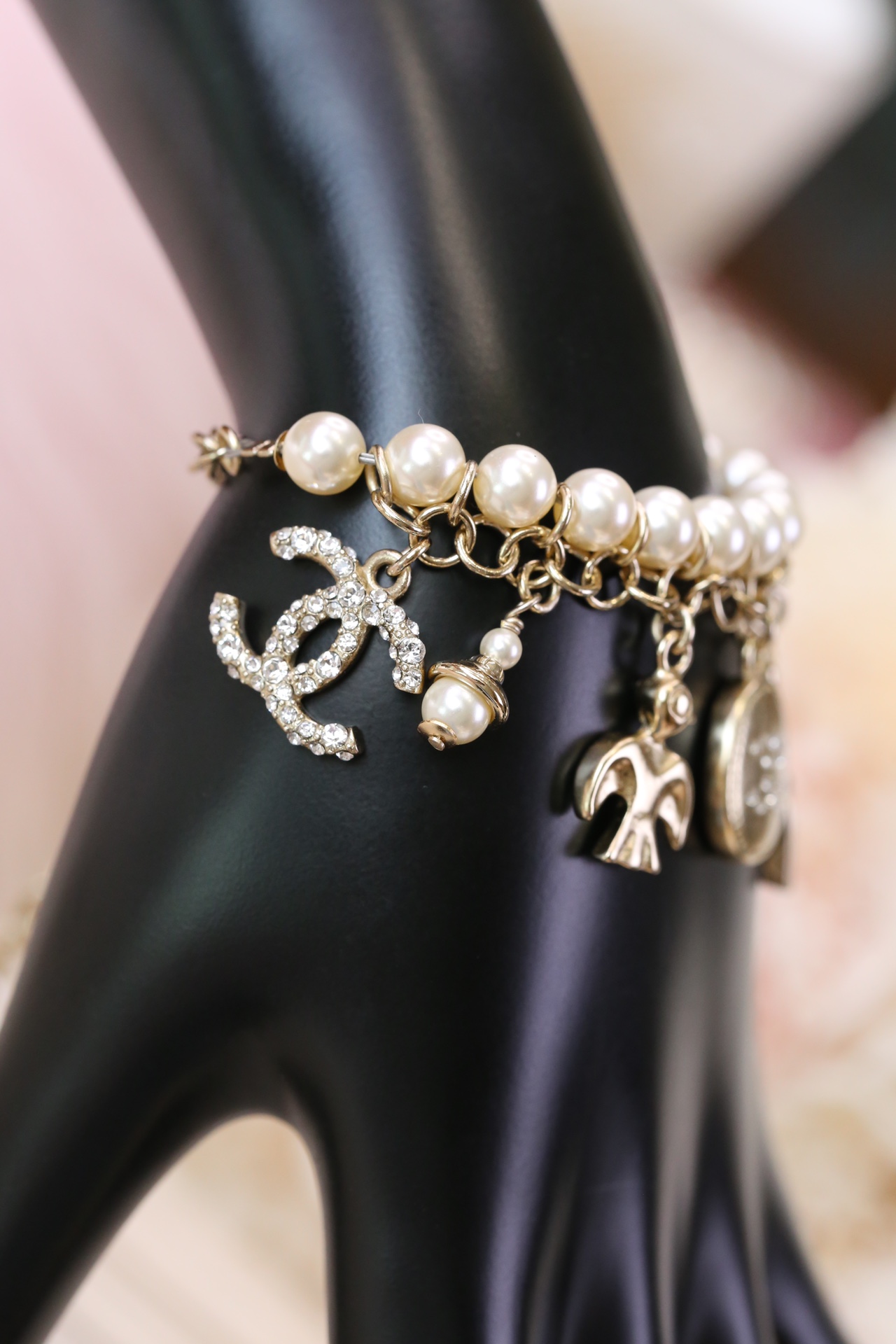 Chanel Bird CC Charms Chain Pearl Tassel Bracelet - Original Replica Club