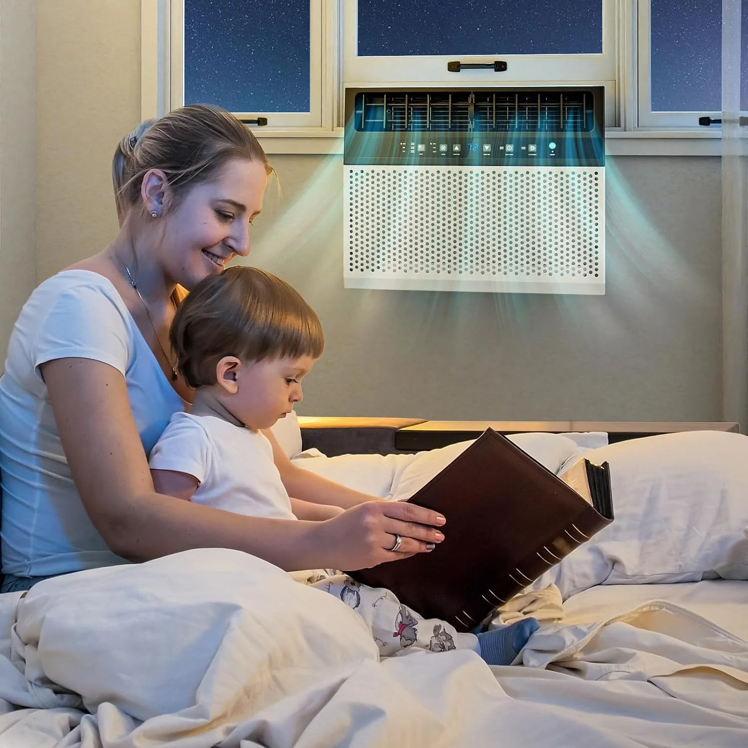 Antarctic Star 12,000 BTU U-Shaped Window Air Conditioner Unit Cools up to 550 Sq.Ft. with 6 Modes 24H Timer, Ultra Quiet Window AC Units