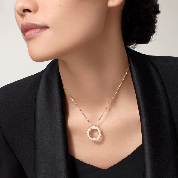 Cartier 3 Diamonds Paved Trinity Pendant Necklace - Original Replica Club