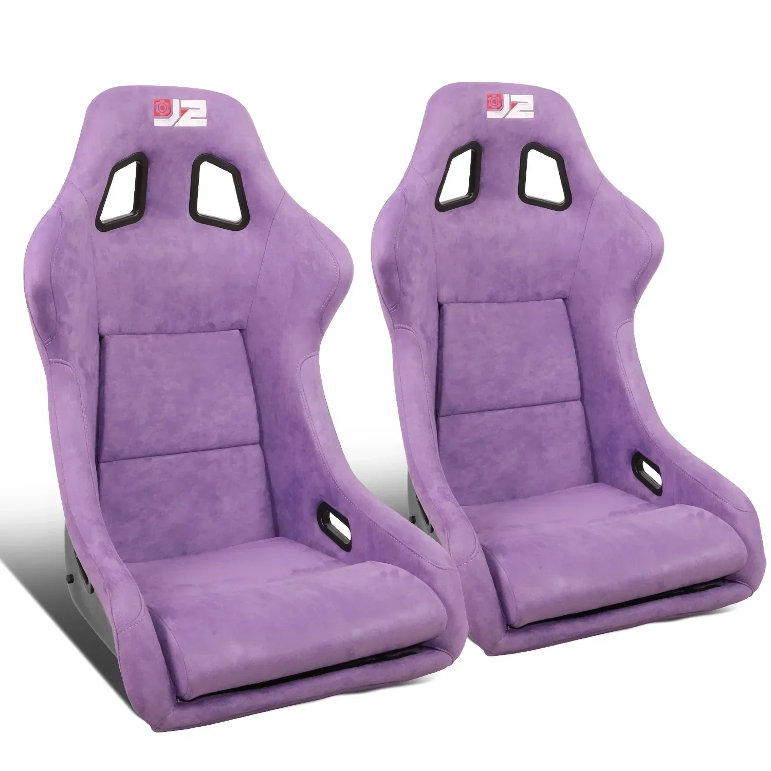 J2 Engineering Pair Universal Purple Fiberglass Fixed Position Bucket Racing Seats With Sliders, Large - J2-RS-004-PP J2 Engineering Pair Universal Purple Fiberglass Fixed Position Bucket Racing Seats With Sliders, Large - J2-RS-004-PP
