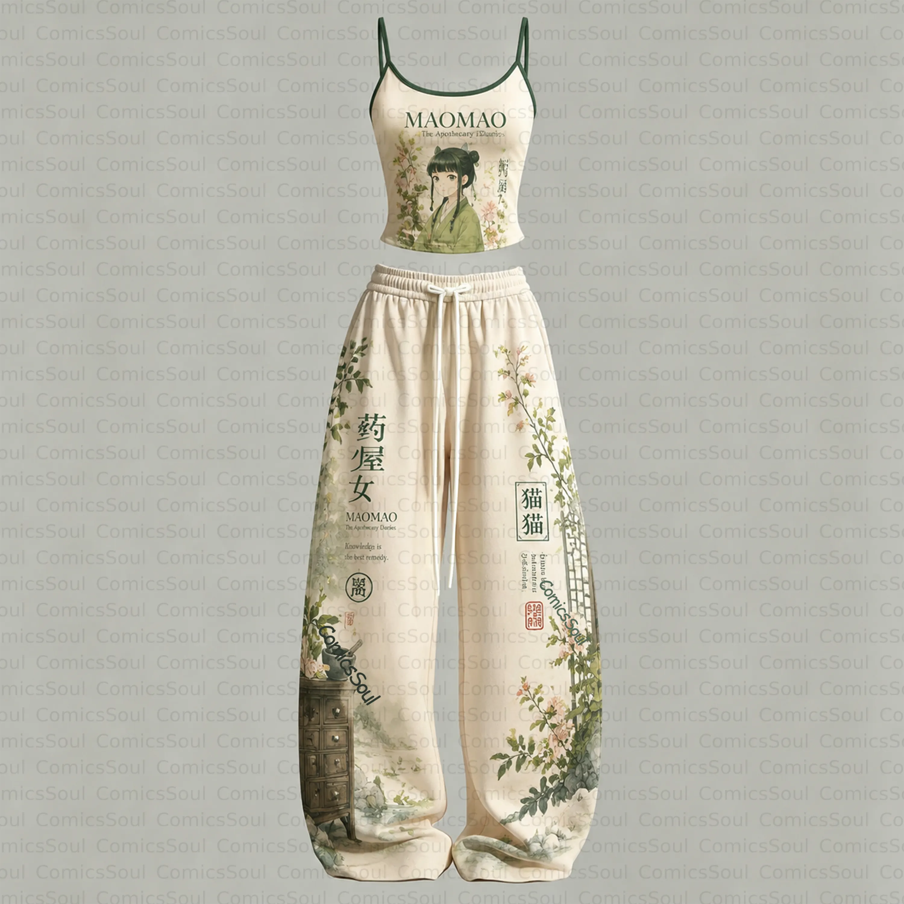 The Apothecary Diaries Top & Elasticated Trousers Two-Piece Set TeeThreads Sustain the Scene with Custom Apparel
