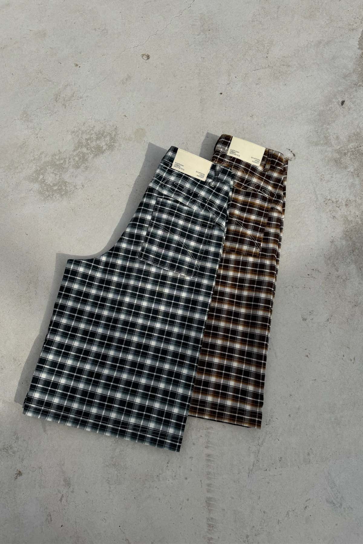 Checkered Brown Jorts