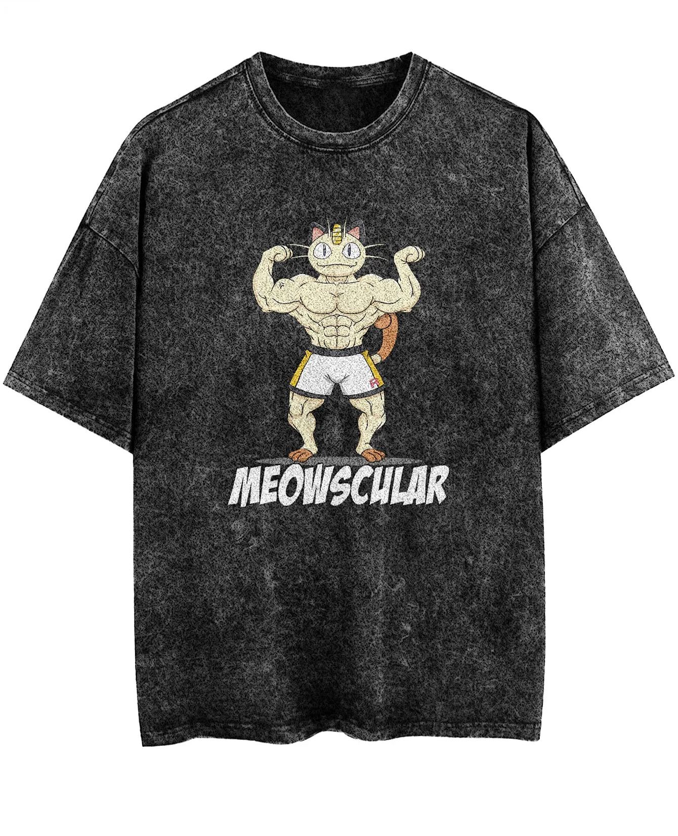 Unisex  “Comicssoul” Meowscular Gym Vintage T-Shirt