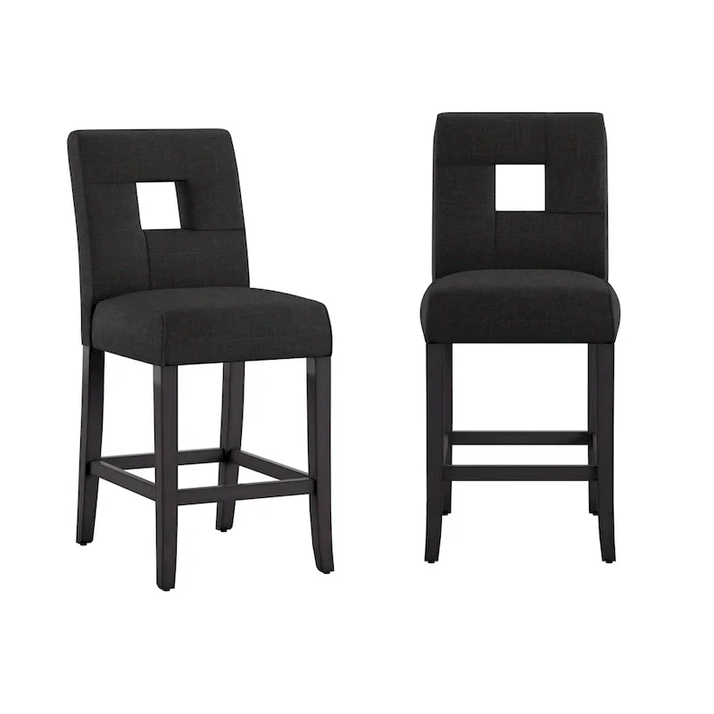 Brda Keyhole Counter Height High Back Stools - Set of 2