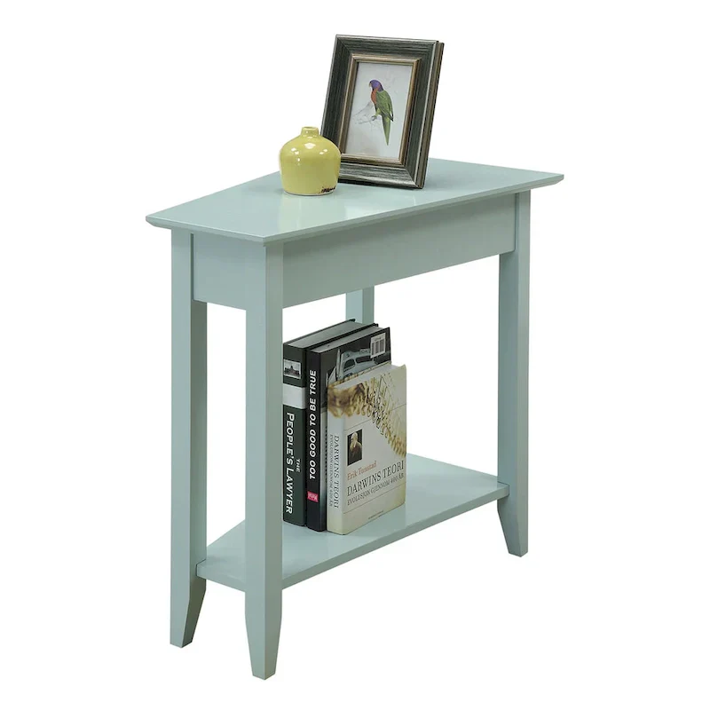 American Heritage Wedge End Table with Shelf by Convenience Concepts
