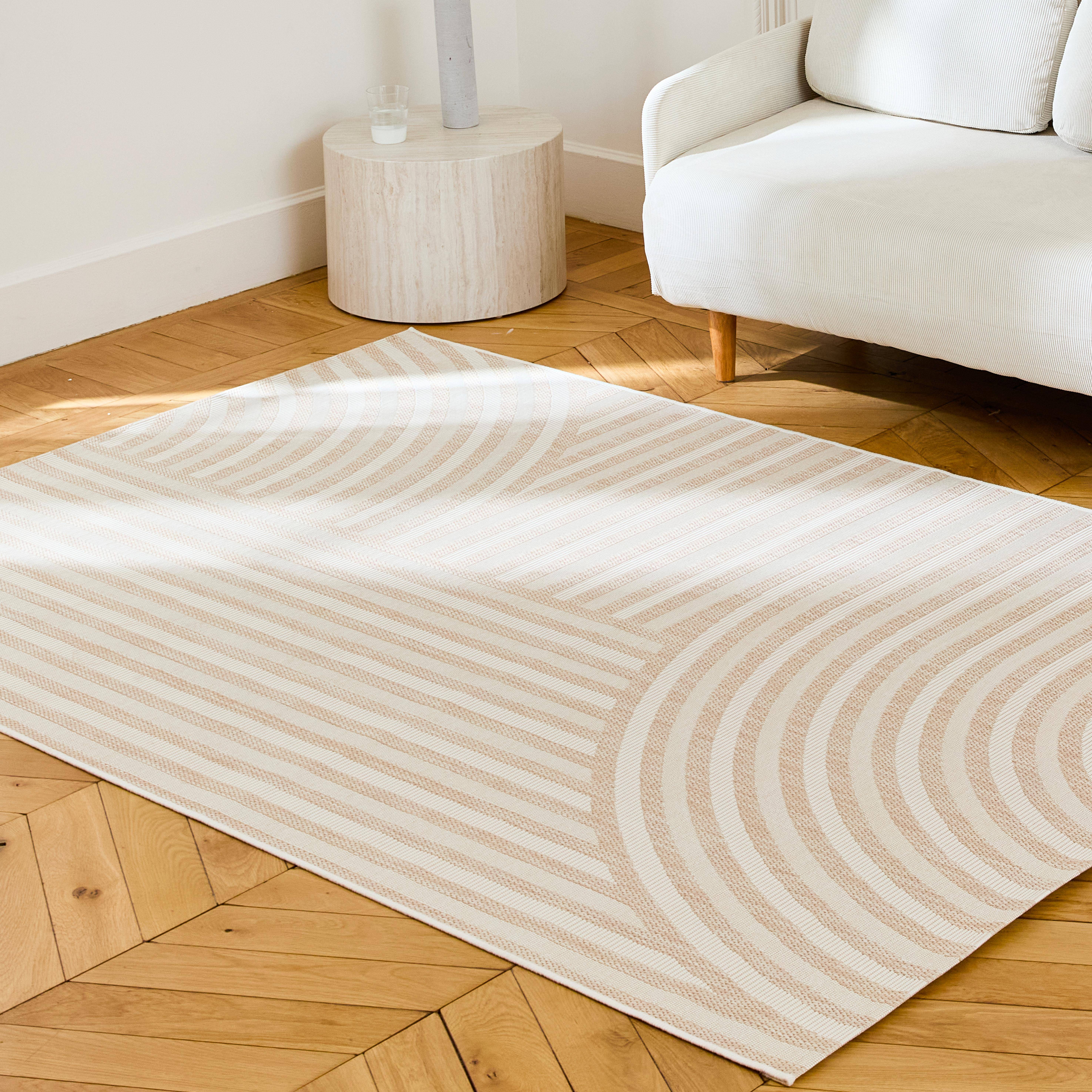 Bellamy - Alfombra interior/exterior diseño arcos beige