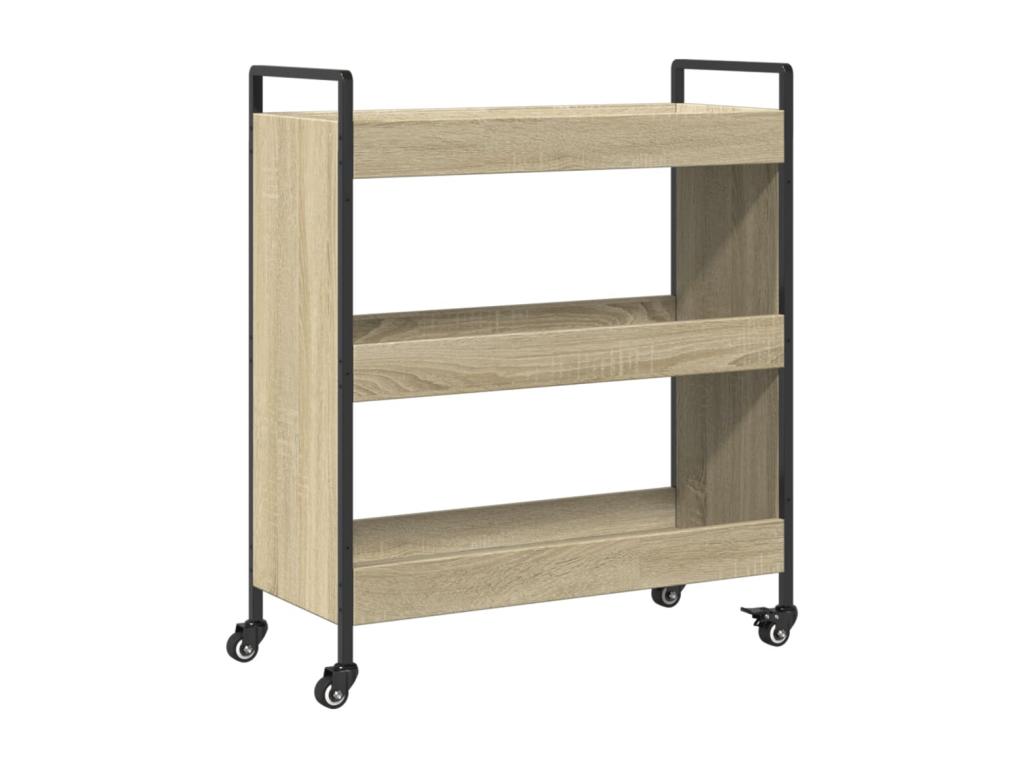 Carrito de cocina madera de ingeniería roble Sonoma 70x30x82 cm