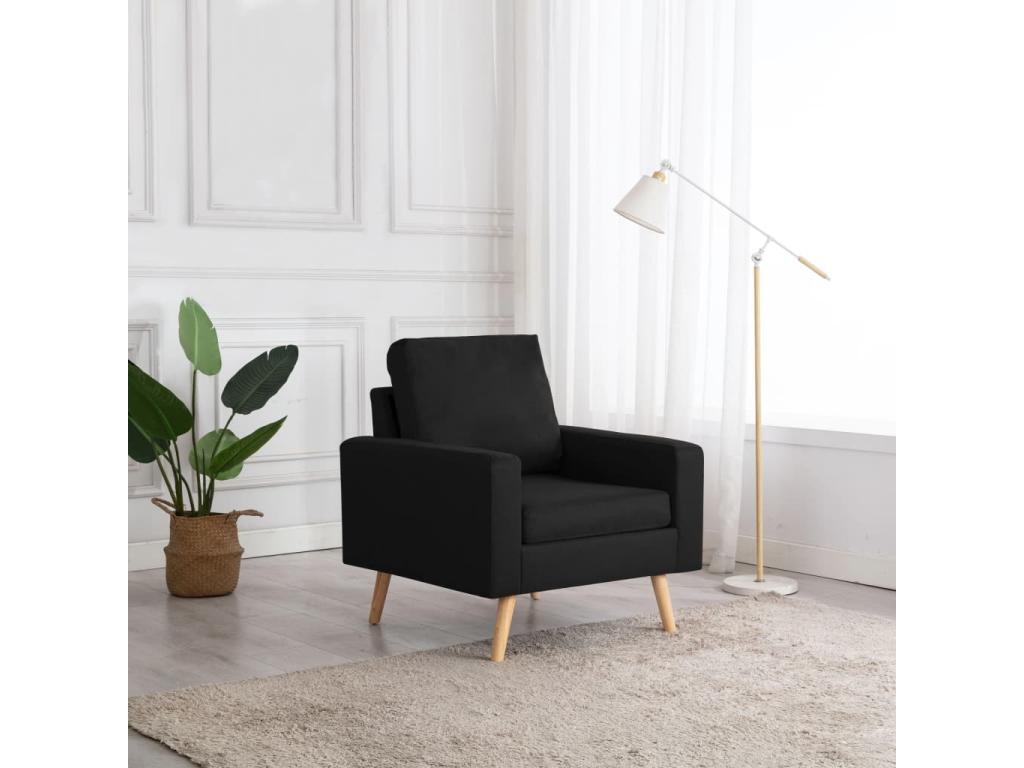 Sillón de tela negro