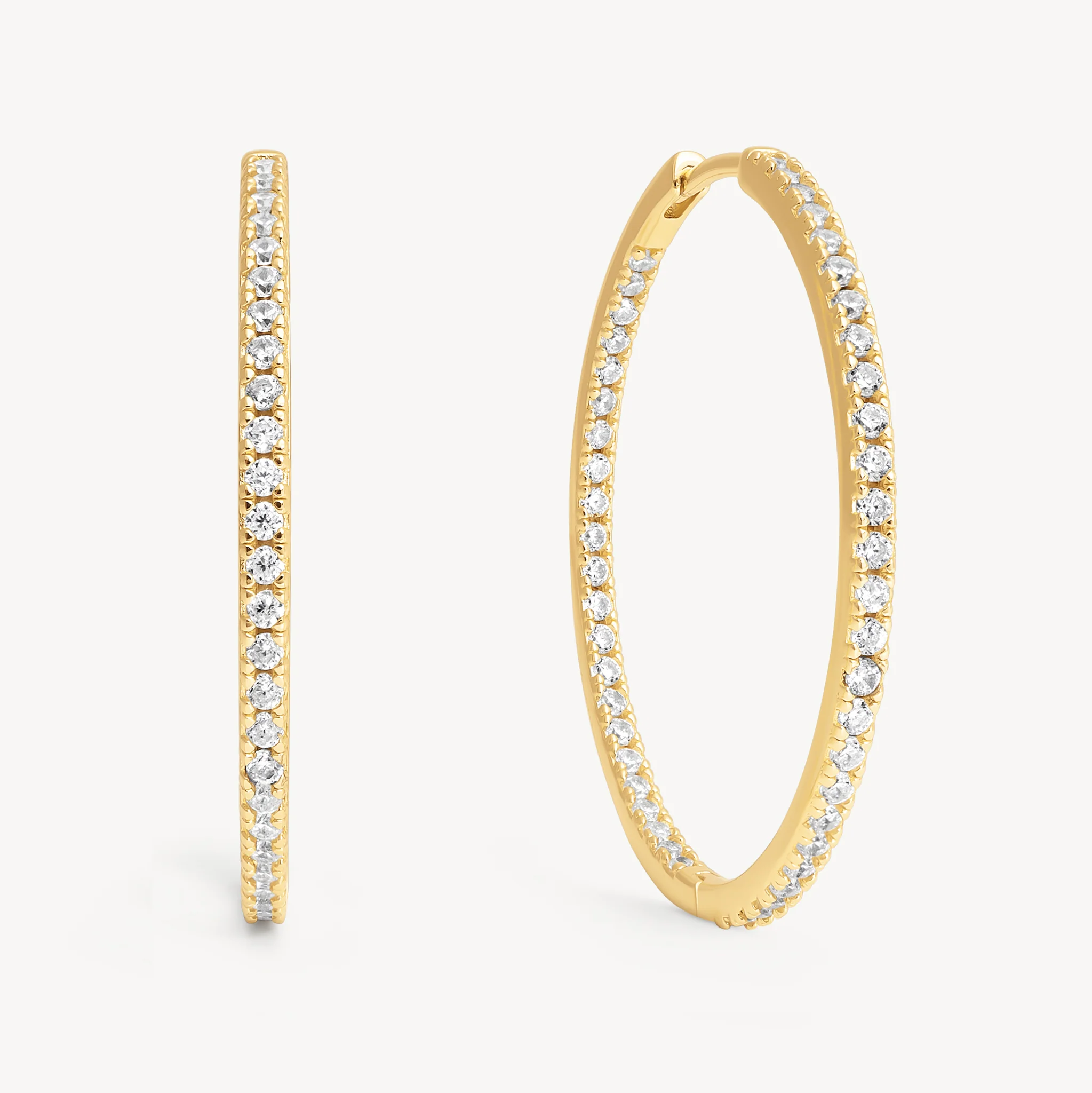 Large Pavé Hoop Earrings