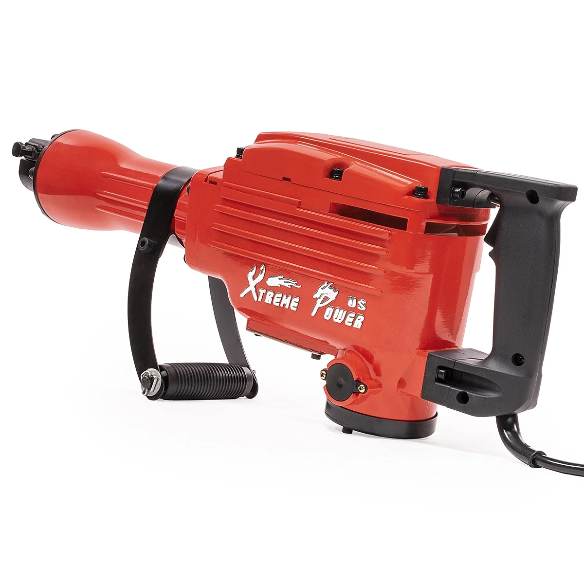 XtremepowerUS Demolition Jack Hammer Heavy Duty, 2200W Electric Jackhammer With Scraping Chisel, 1800BPM Power Drill Concrete Breaker Bar Point & Chisel Bits Chisel Set, Red - Image 6