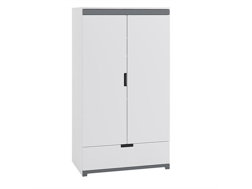 Armario infantil 2 puertas Hominor blanco
