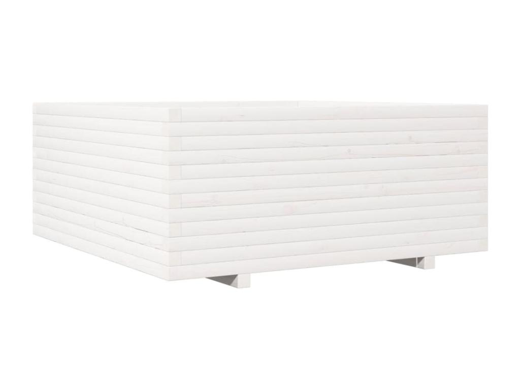 Decoratodo madera maciza de pino blanco 110x110x49,5 cm