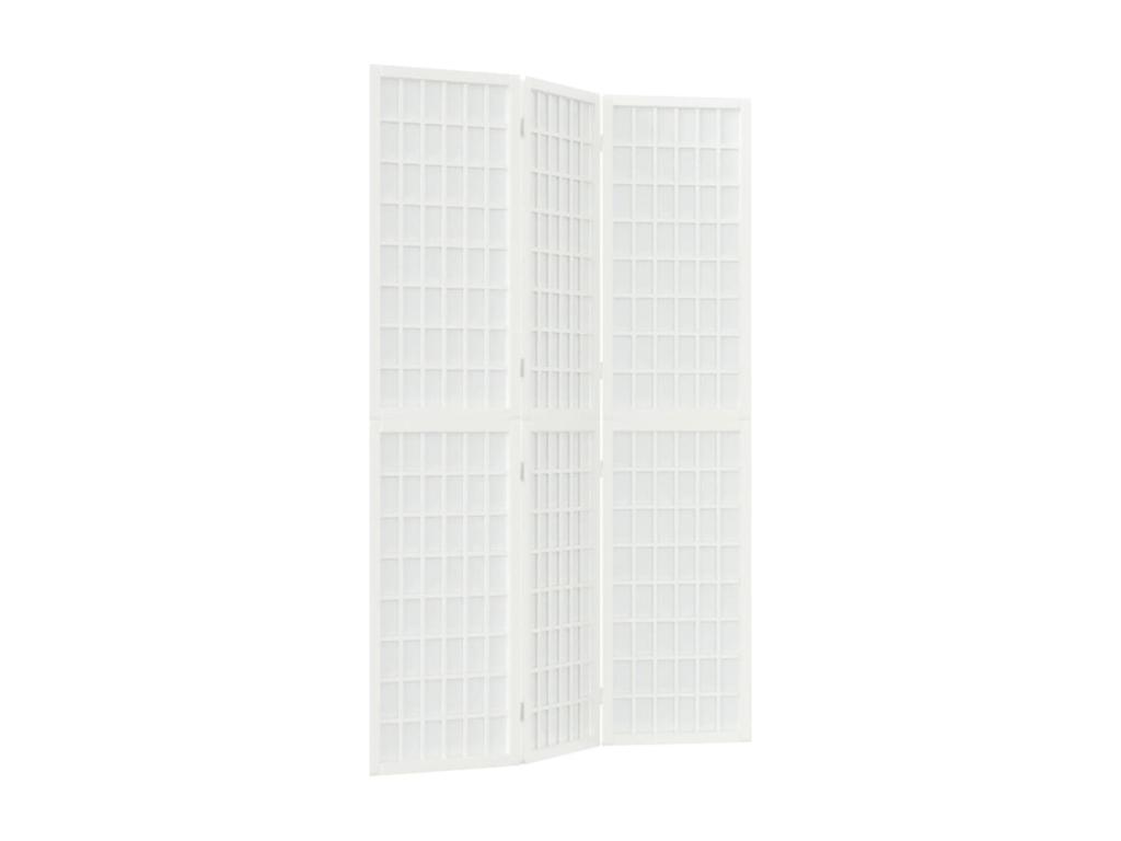 Biombo plegable con 3 paneles estilo japonés blanco 120x170 cm
