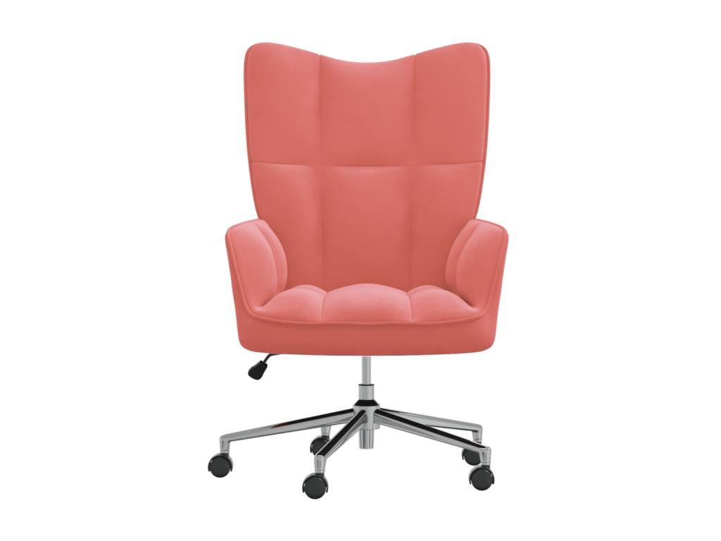 Sillón de relajación de terciopelo rosa