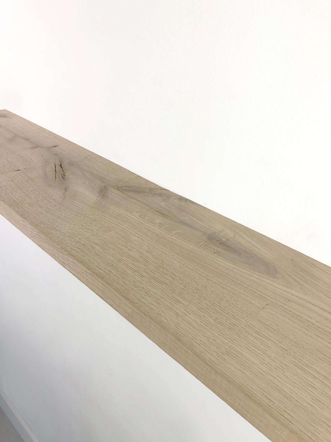 Rustiek eiken zwevende wandplank 25mm massief recht 170 x 19 cm
