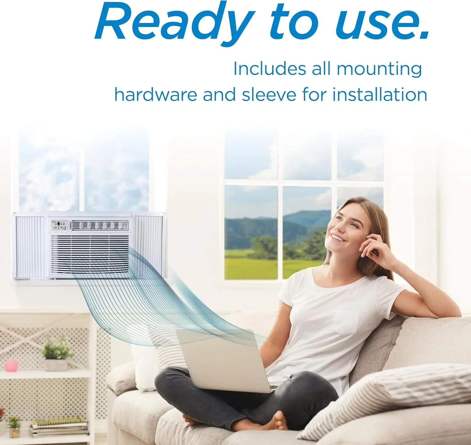 BLACK+DECKER Window Air Conditioner 5000 BTU Cools Up to 150 Square Feet AC Mechanical Controls