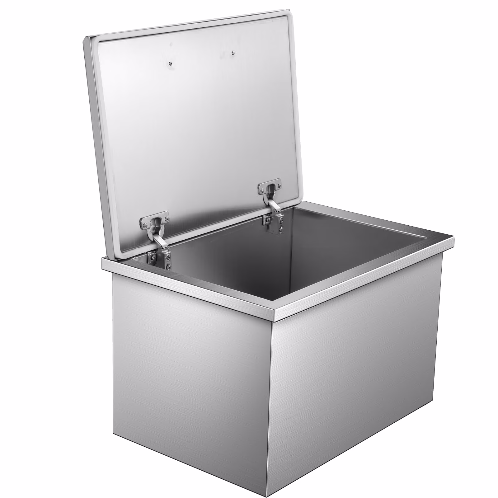 Luku Drop in Ice Chest, Stainless Steel Commercial Ice Bin with Hinged Cover, Outdoor Kitchen Ice Bar for Drinks(28''L x 18''W x 17''H)