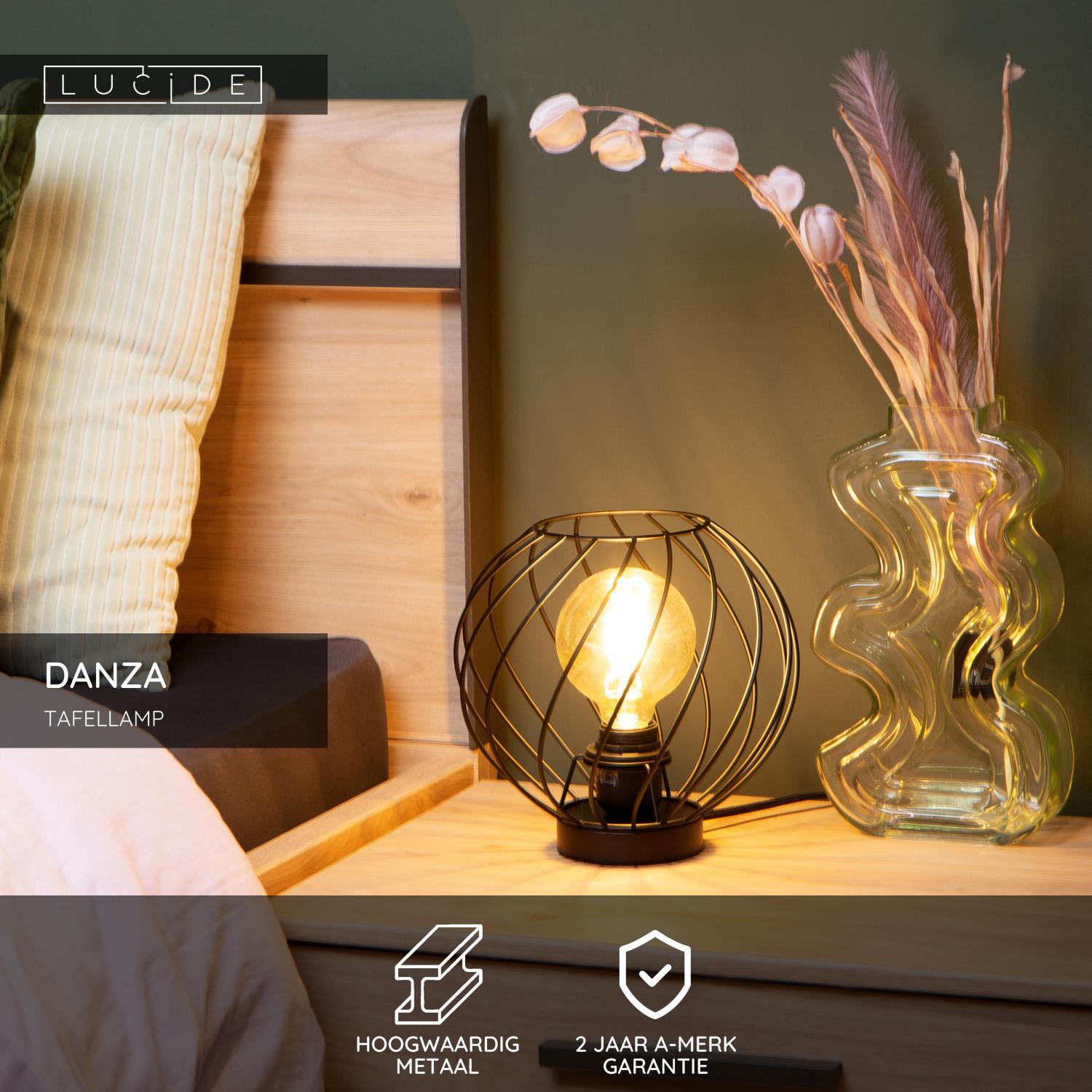 Lucide DANZA Tafellamp - Zwart