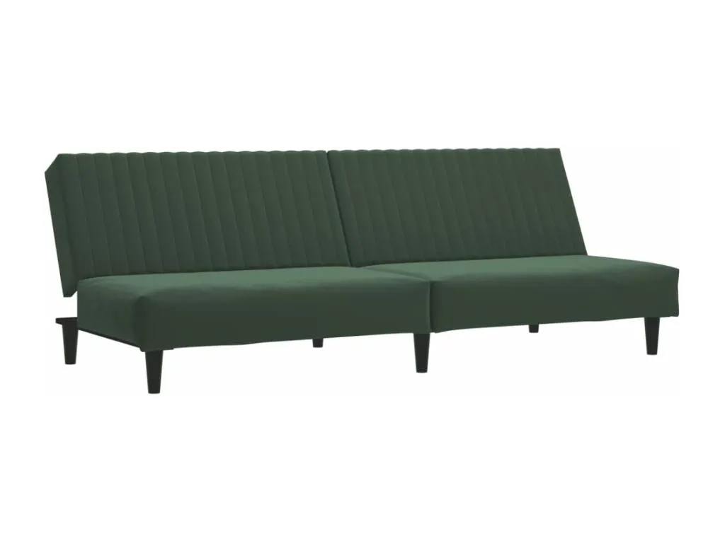 Sofá cama de 2 plazas terciopelo verde oscuro