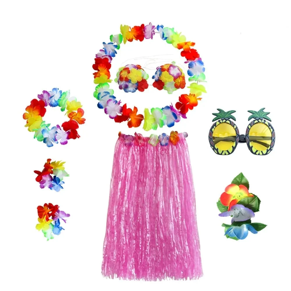 Halloween Costumes Hawaiian Hula Party Outfit Set - Image 4 Halloween Costumes Hawaiian Hula Party Outfit Set - Image 4