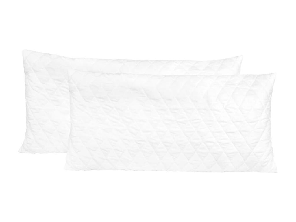 Almohadas 2 unidades de espuma viscoelástica 80x40x14 cm Blanco
