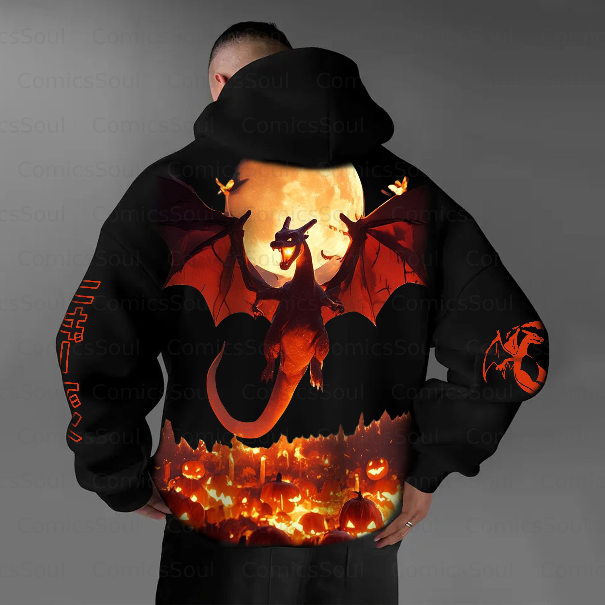 Unisex Halloween Anime Graphic Streetwear Vintage Hoodie