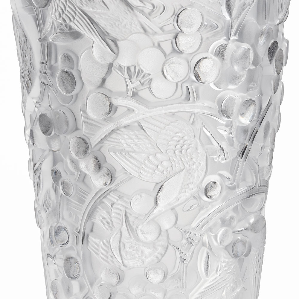 VASE MERLES ET RAISINS MOYEN MODÈLE - CRISTAL INCOLORE