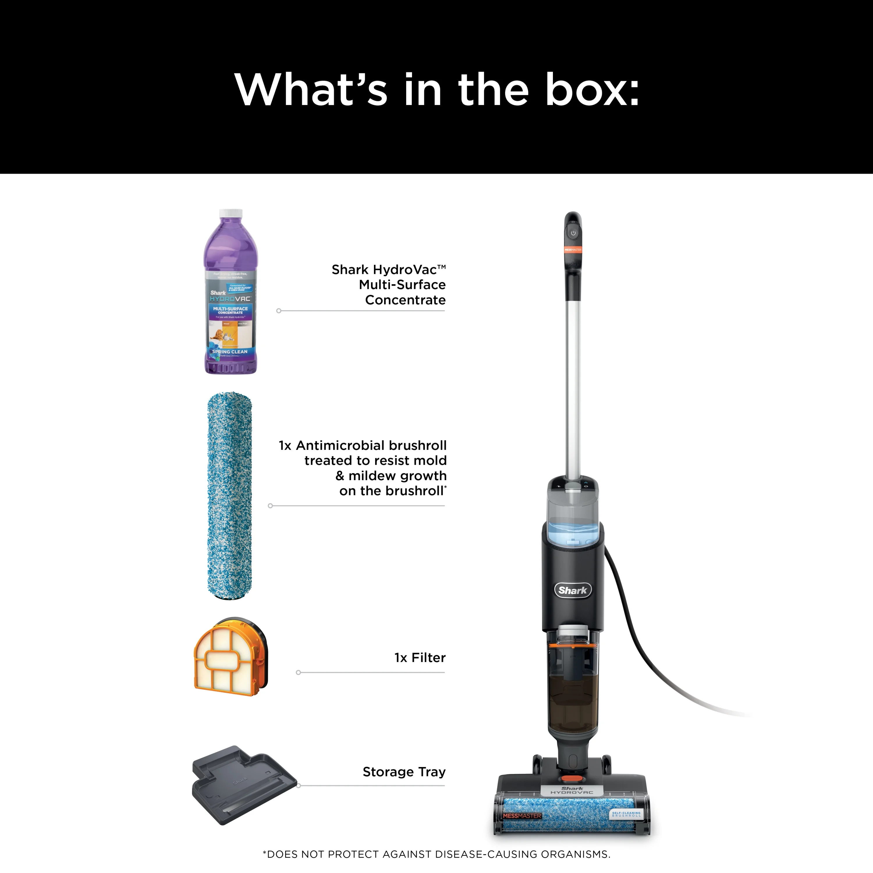 Shark HydroVac MessMaster Wet Dry Corded Vacuum Cleaner, 3-in-1 Multi-Surface Vacuum Mop & Self-Cleaning System, Lightweight, Powerful Suction, for Hard Floors & Area Rugs, WD160 - Image 10