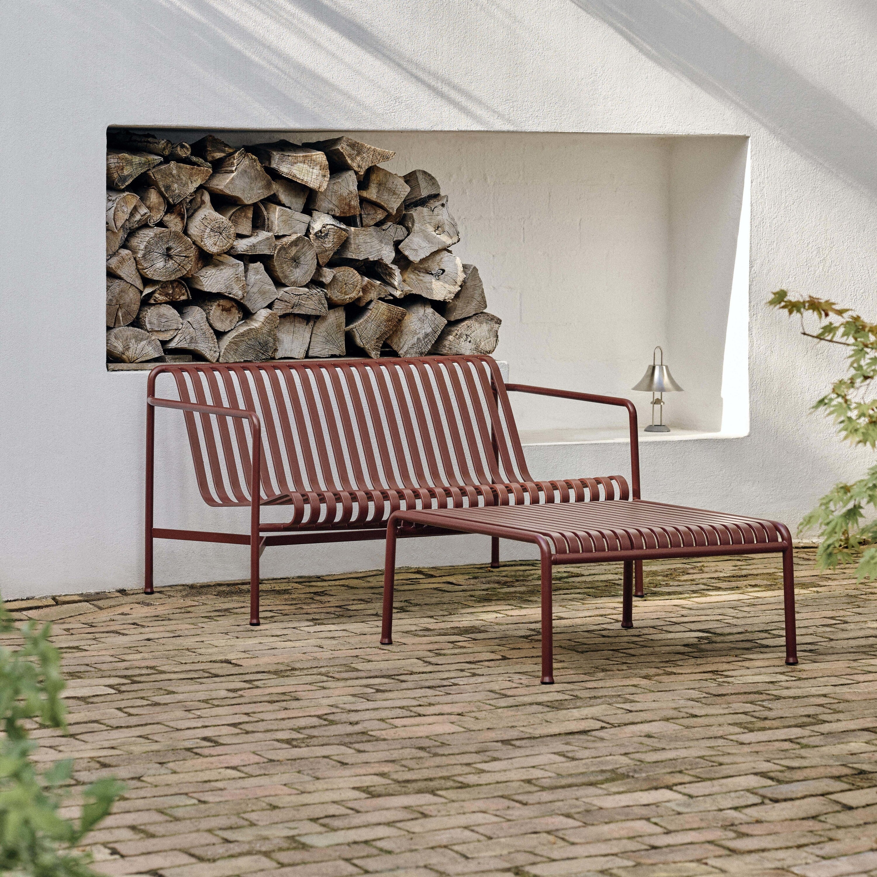 HAY Palissade Lounge 2,5-zitsbank Low - Iron Red