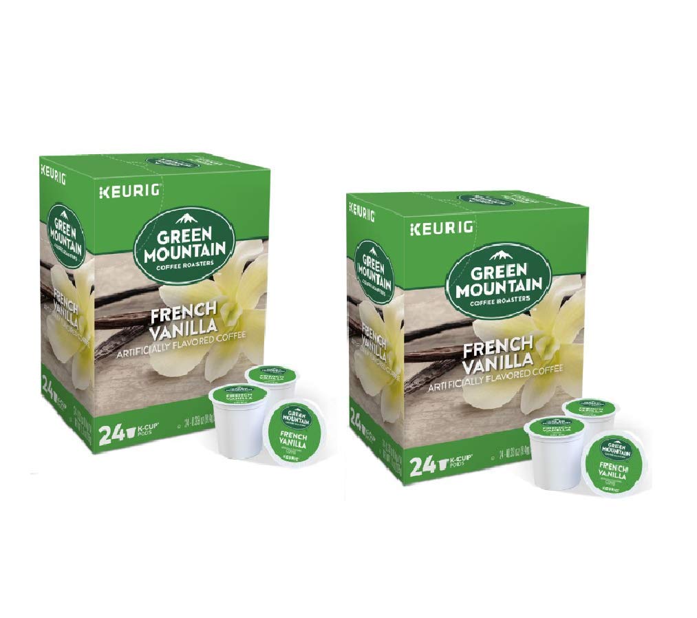 Green Mountain Coffee. French Vanilla. Single-Serve Keurig K-Cup Pods. Light Roast Coffee. 48 Count (2 Boxes of 24 Pods)