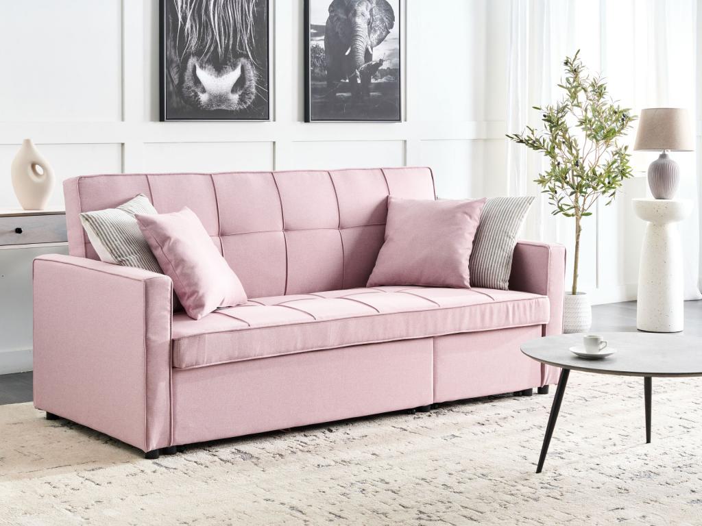 Sofá cama Decopractico Rosa pastel 72460NQHQ