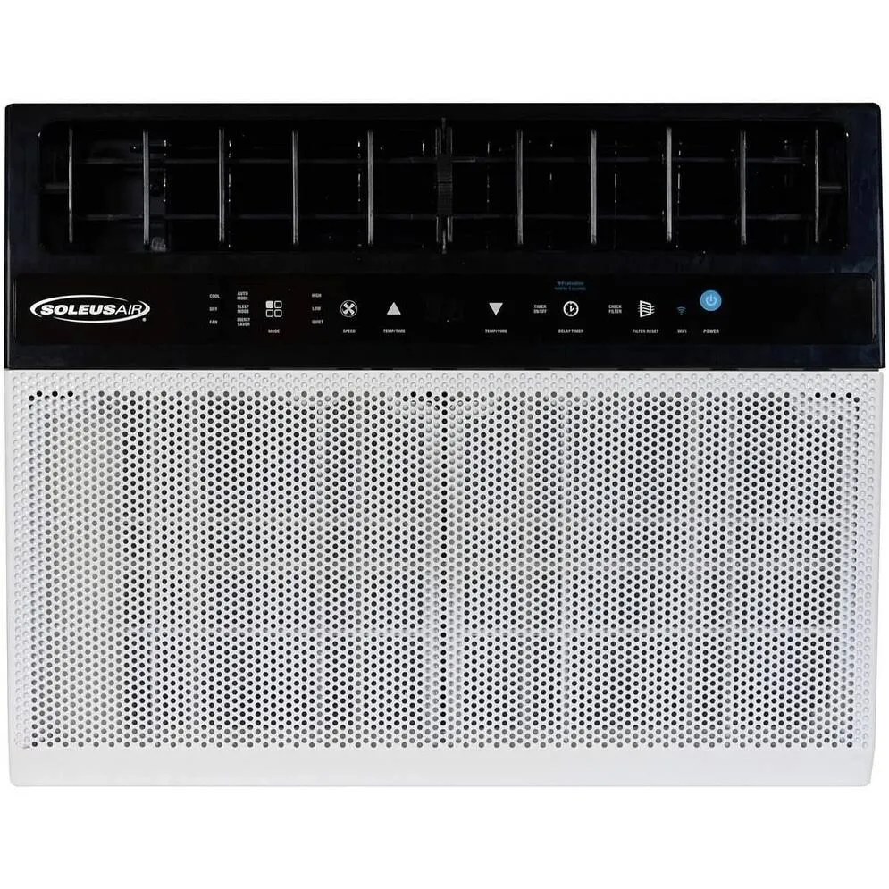 Soleus Air 8,000 BTU Hybrid Saddle Window Air Conditioner with WiFi, White