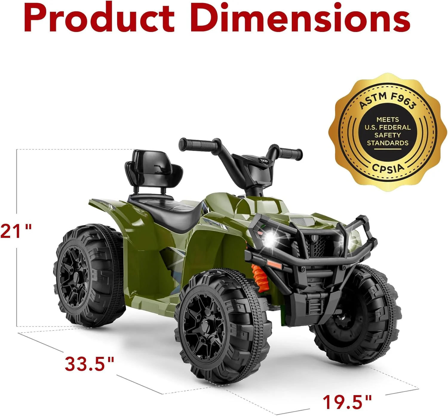 Best Choice Products 12V Kids Ride-On Electric ATV, 4-Wheeler Quad Car Toy w/Bluetooth Audio, 2.4mph Max Speed, Treaded Tires, LED Headlights, Radio