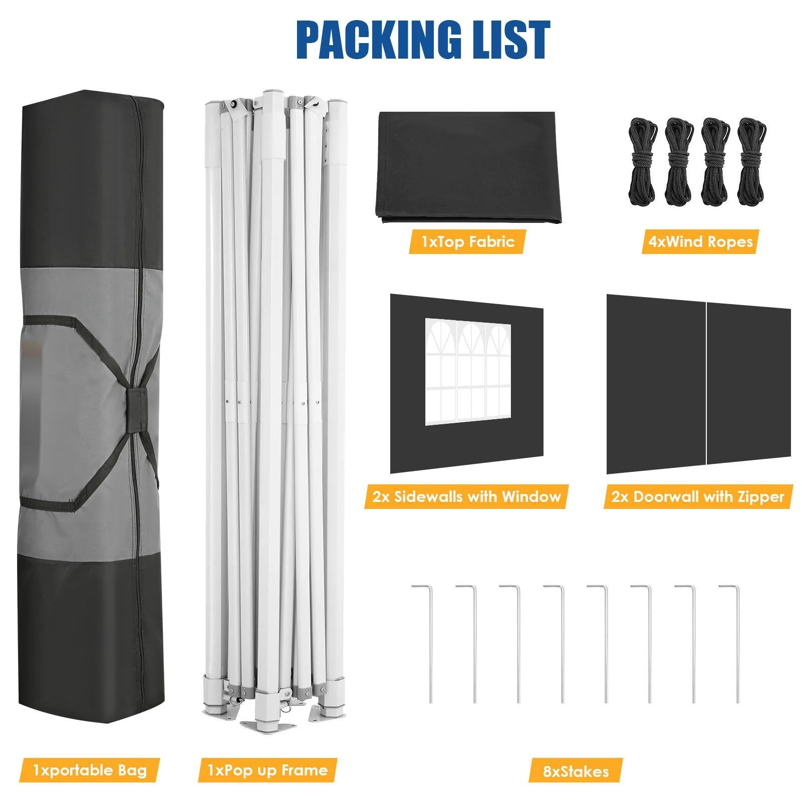HOTEEL 10x15 Heavy Duty Canopy Tent ,Pop up Canopy for Parties Wedding,Commercial Easy up Gazebo with Roller Bag,UV 50+ &,White