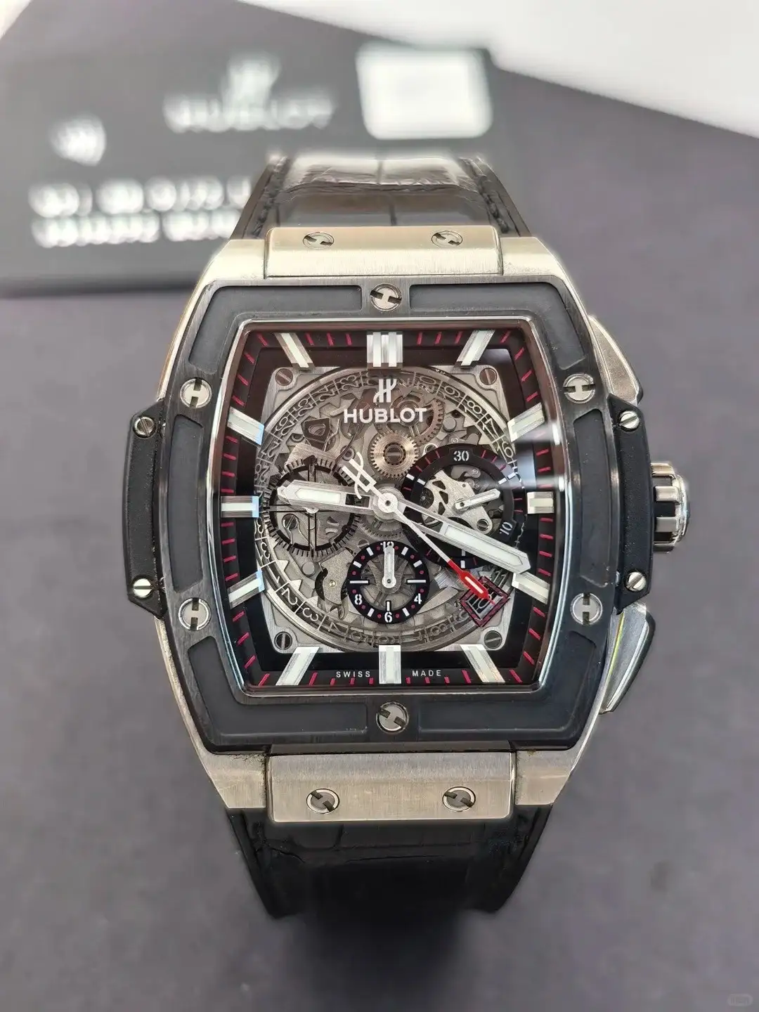 Hublot Spirit Of Big Bang Men Automatic Black Rubber Watch 601.NM.0173.RX