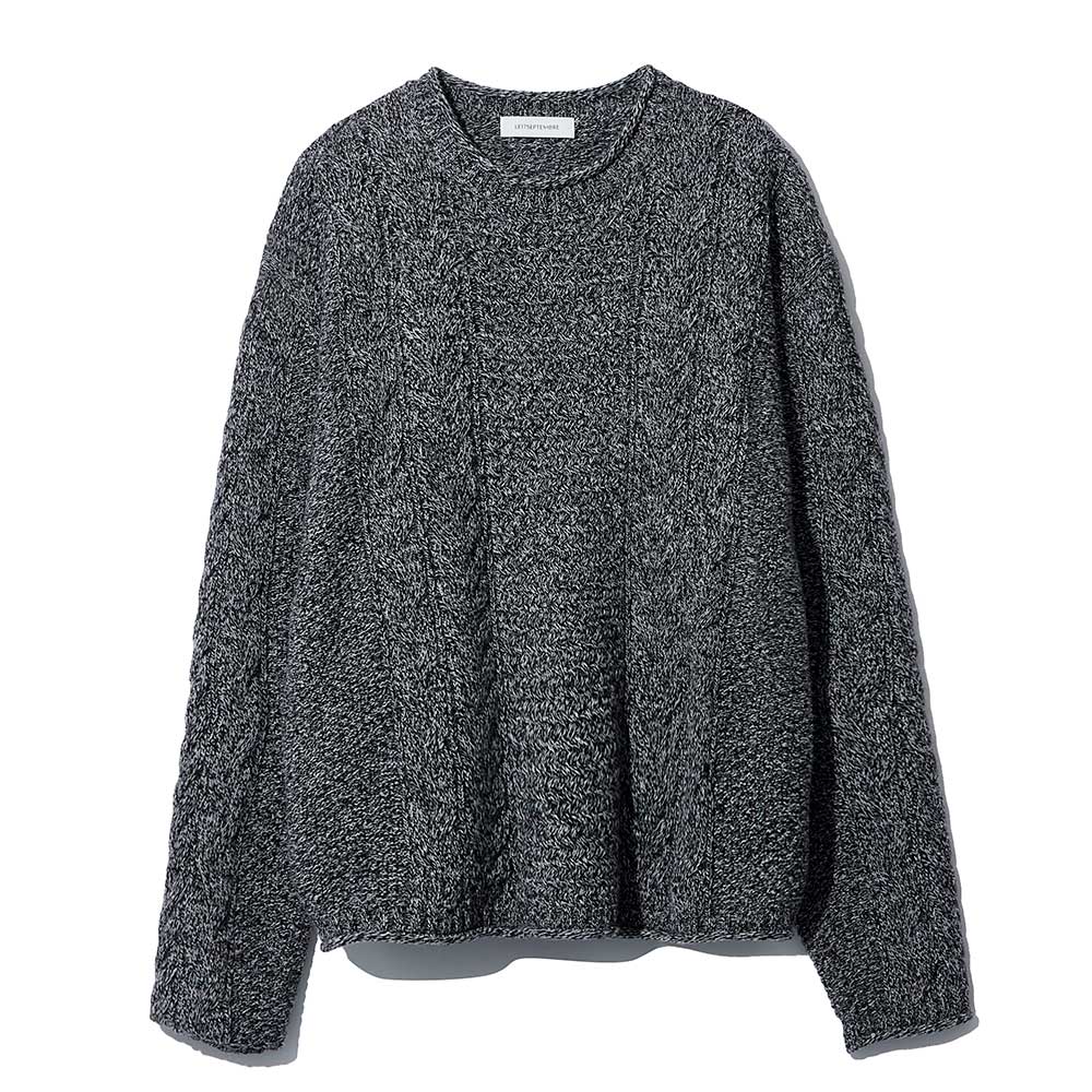 Le 17 septembre - Pull Cable Knit - Gris