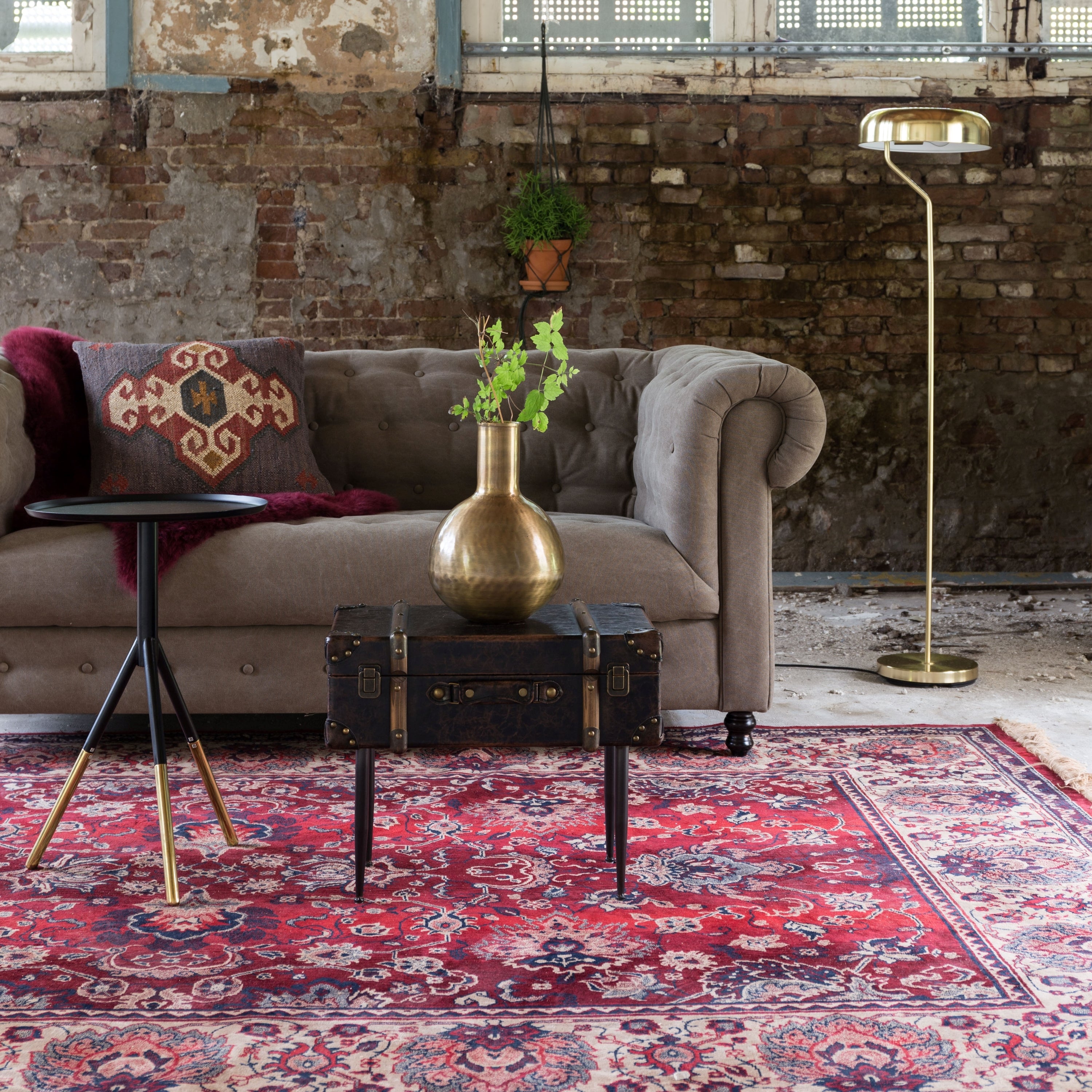 Dutchbone Bid Vloerkleed 200 x 300 cm - Rood