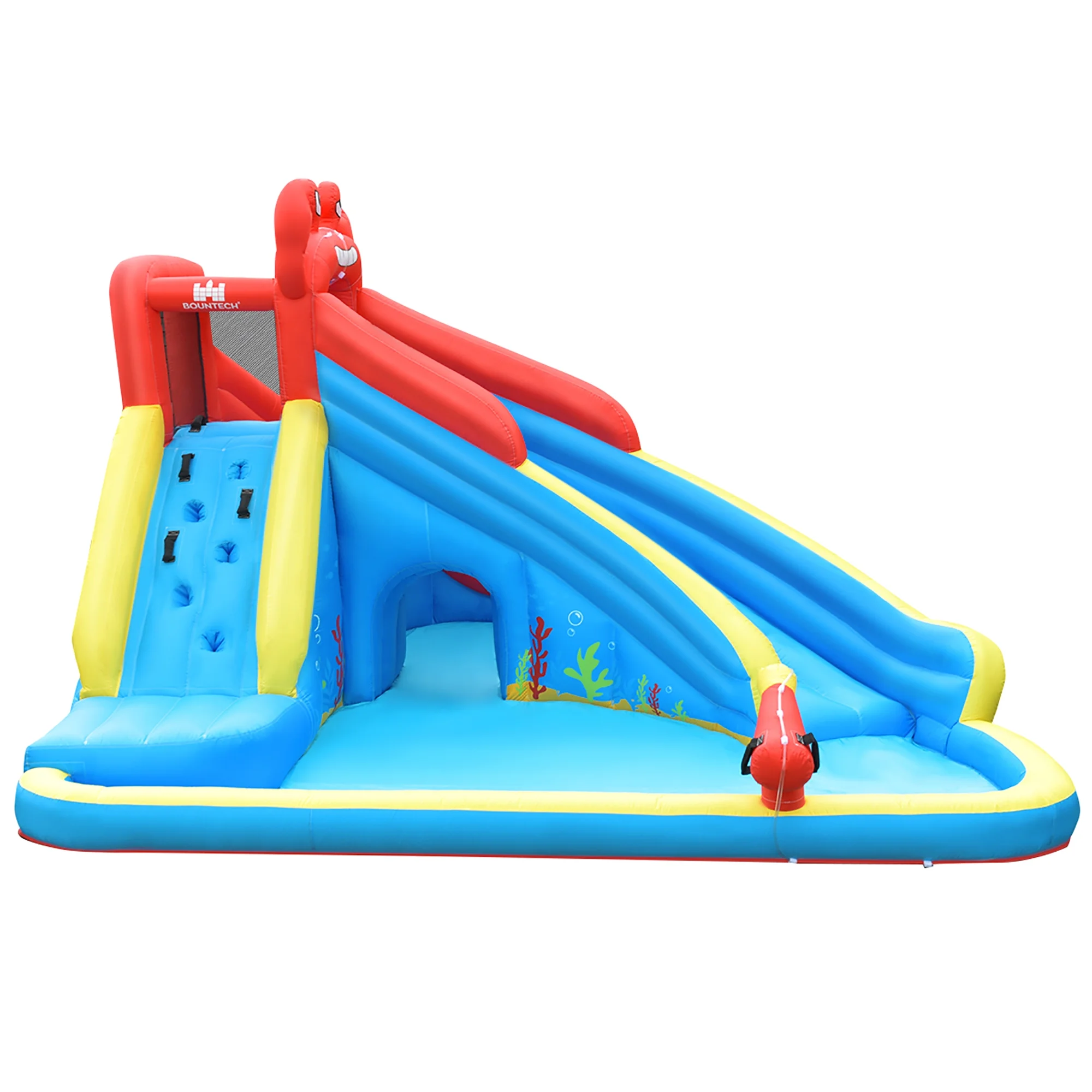 Costway Inflatable Water Slide Crab Dual Slide Bounce House Splash Pool with 950W Blower - Image 11