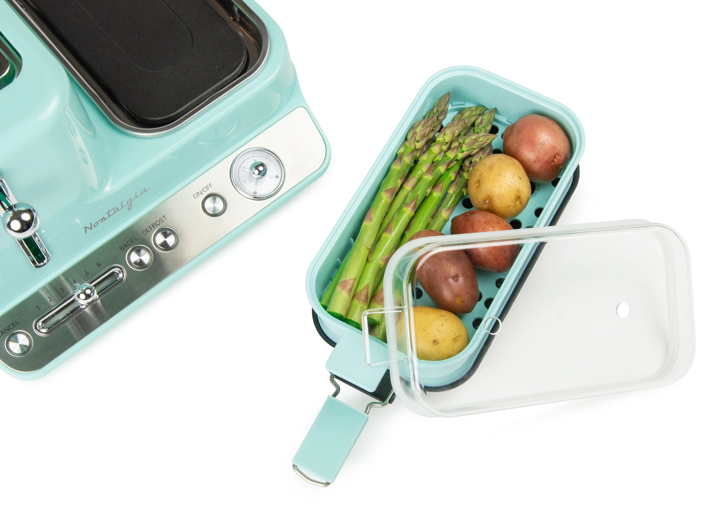 CLBS3AQ Retro 3-in-1 Breakfast Station, Aqua - Image 3