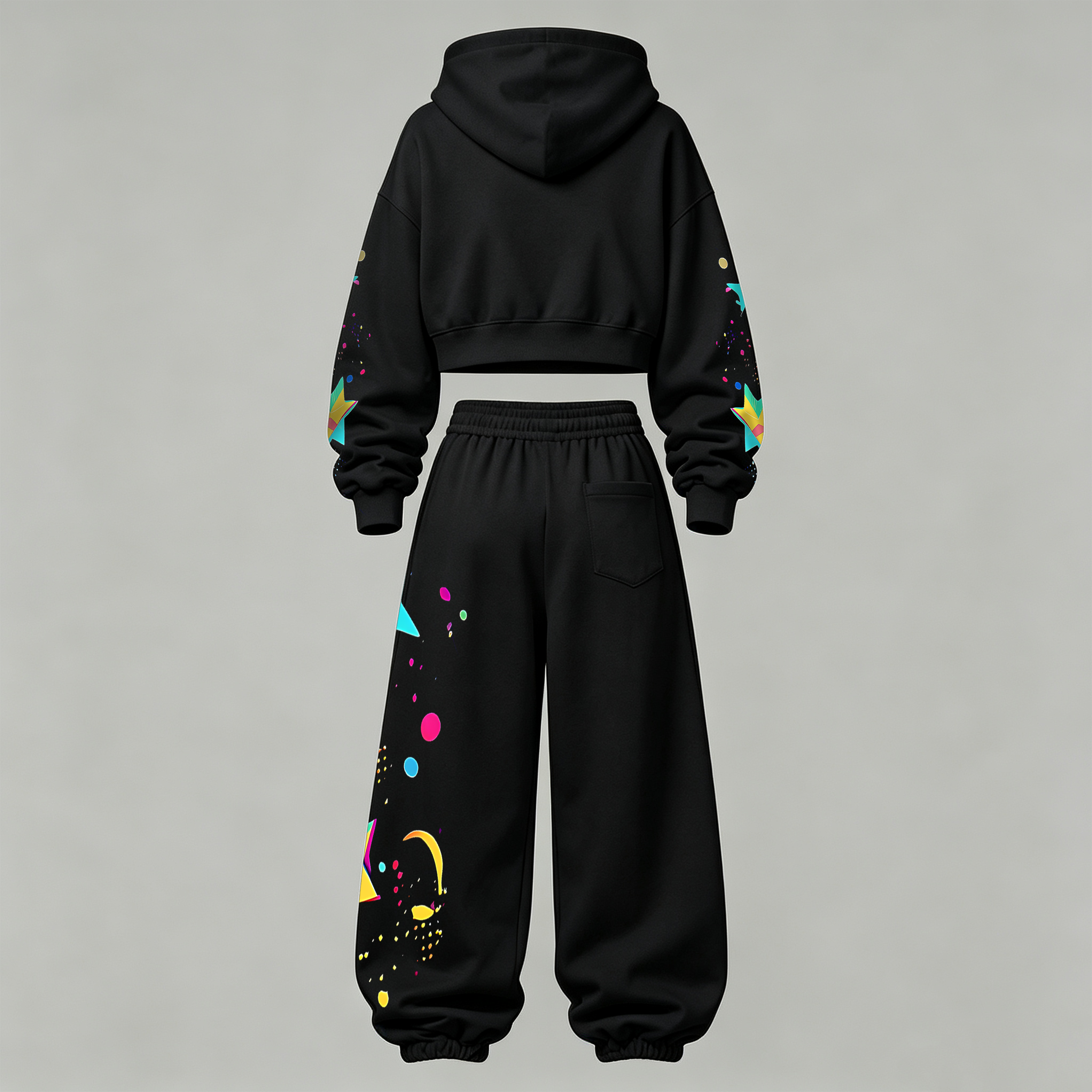 Pokémon Halloween Series Cropped Long Sleeve Hoodie & High Waist Jogger Pants Two Piece TeeThreads Sustain the Scene with Custom Apparel