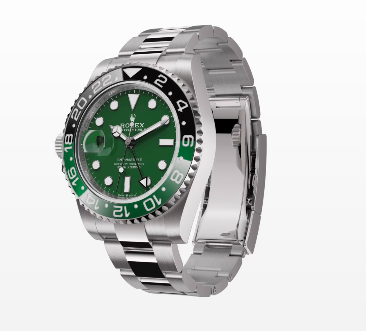 Superclone Rolex GMT-Master II 40 mm 126729VTNR Oyster “Absinthe”