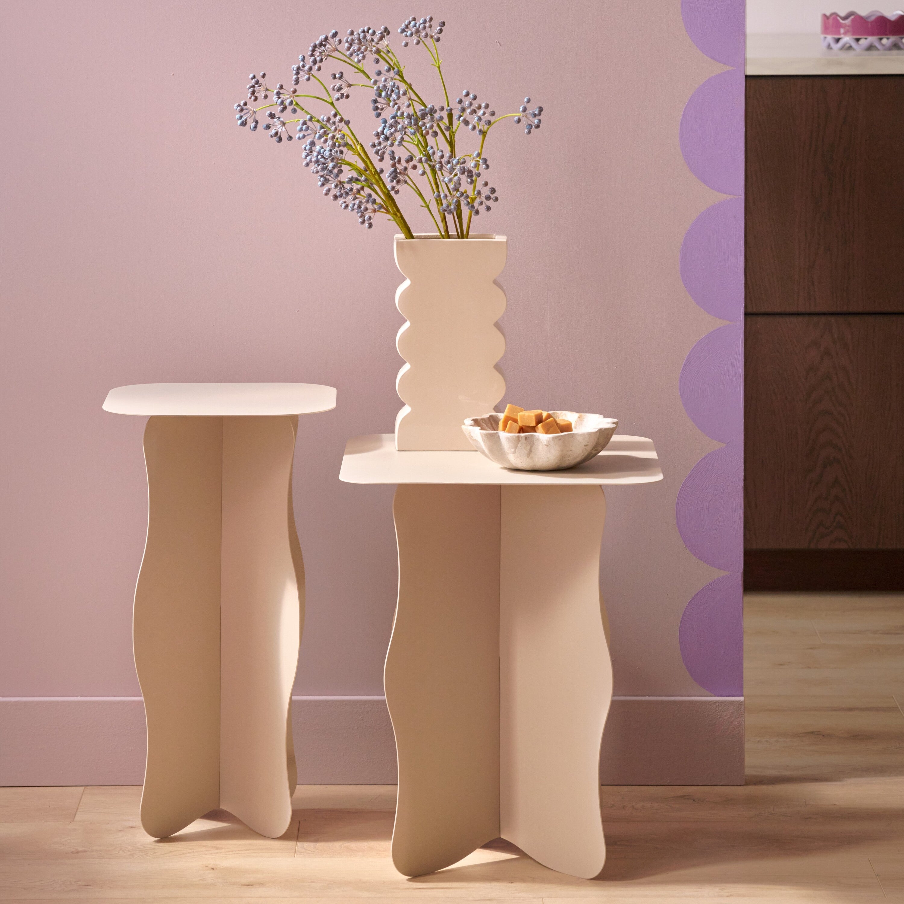 Blokker Wiggle Bijzettafel 40 x 40 cm - Greige